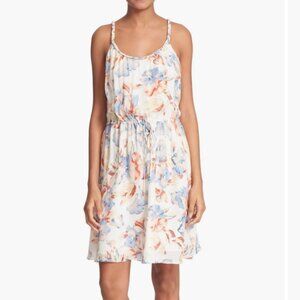 Joie Froste Tropical Floral Print Silk Dress, size small